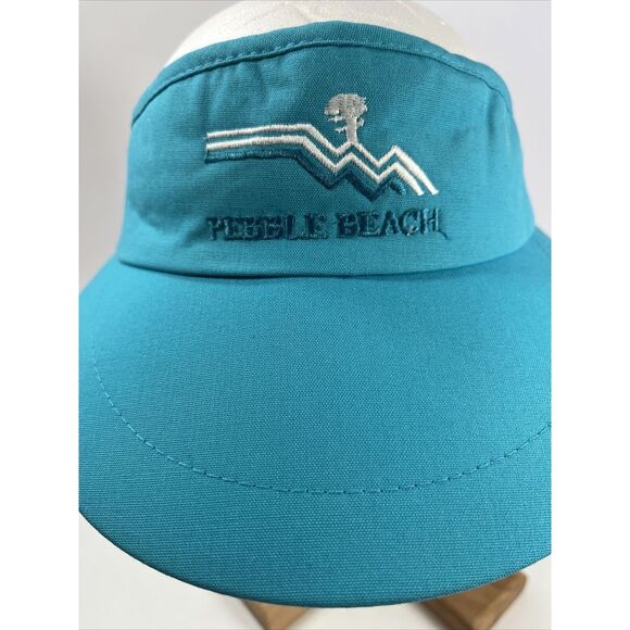 Vtg Cali-Fame Los Angeles USA Pebble Beach Visor/Hat Turquoise NEW - Picture 1 of 11
